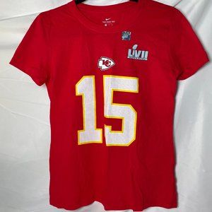 NFL Super Bowl LVII Kansas City Chiefs Nike Licensed Tee Mahomes #15 Size S